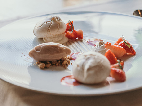 Dessert du restaurant la Ferme du Château d'Agneaux